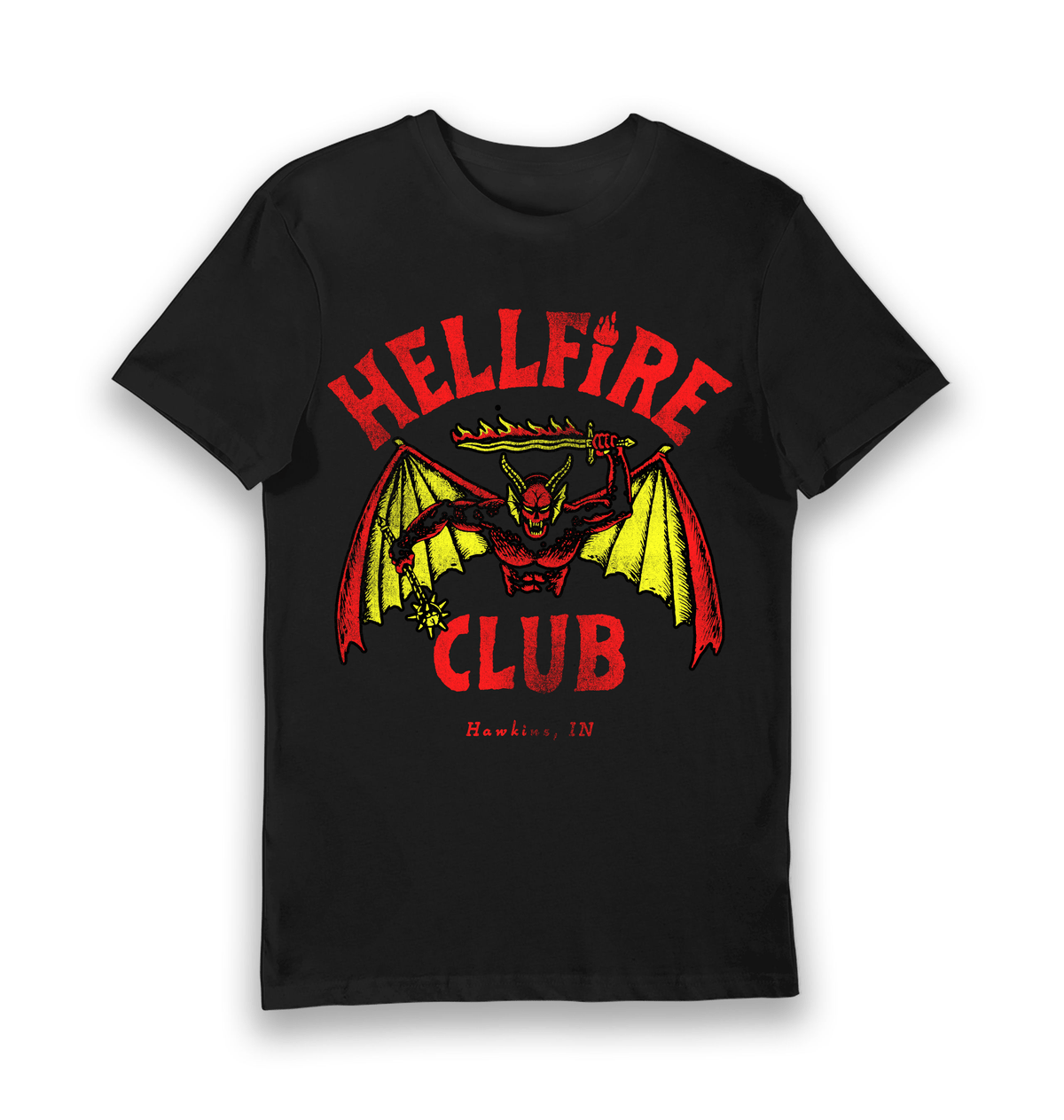 Black Printed T-shirt Front