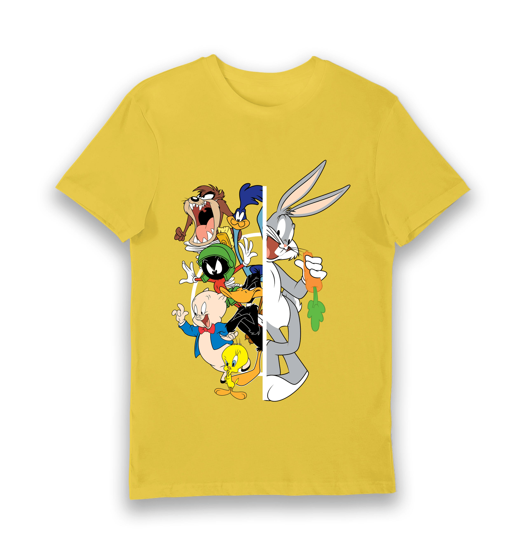 Yellow Printed T-shirt Front