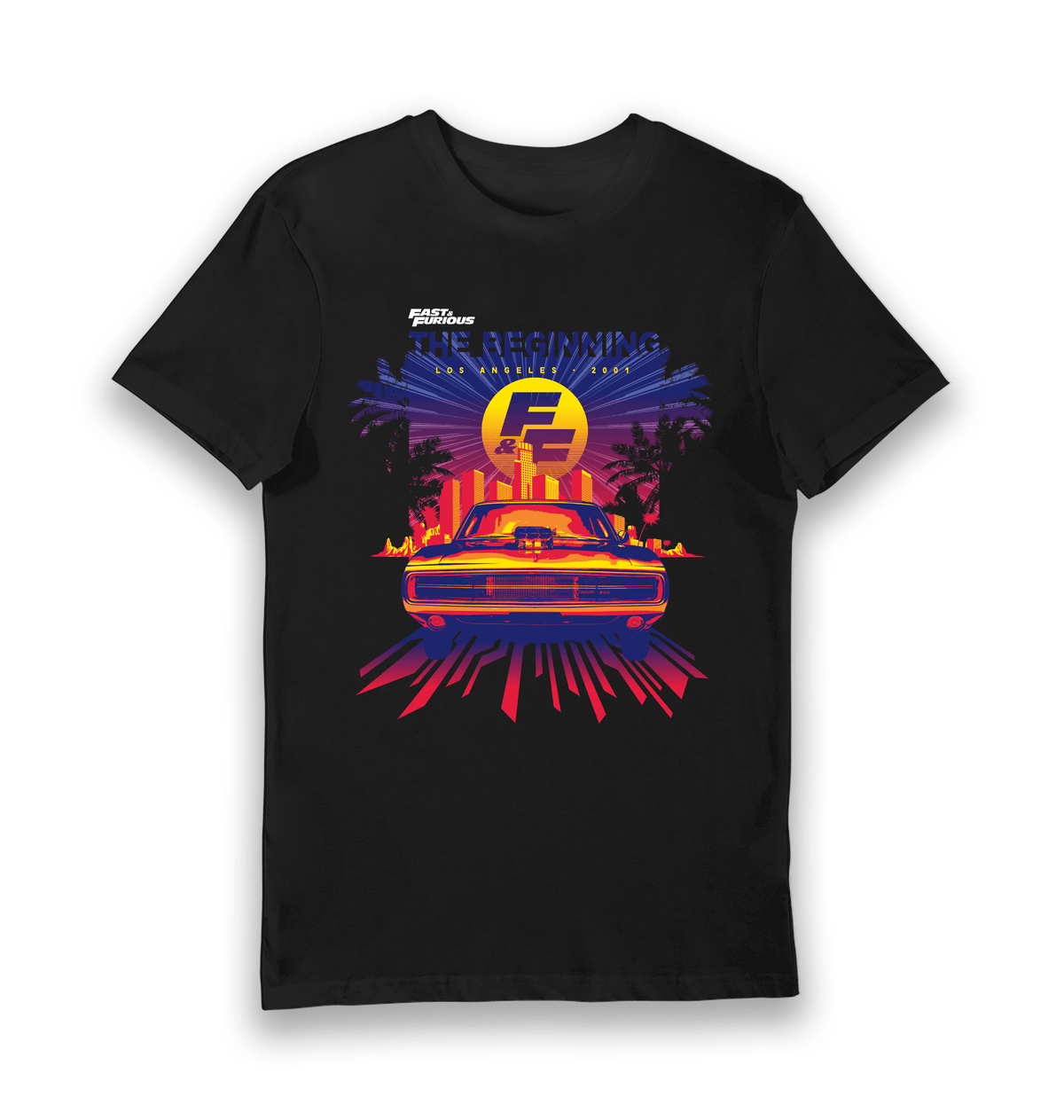 Black Printed T-shirt Front