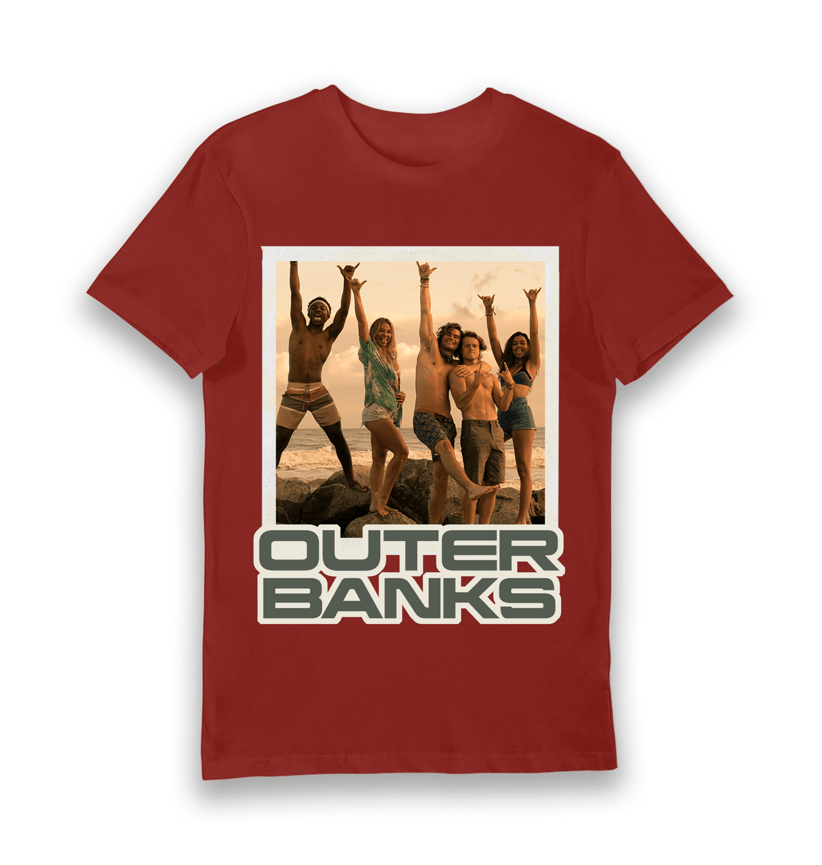 Brick Red Printed T-shirt Front