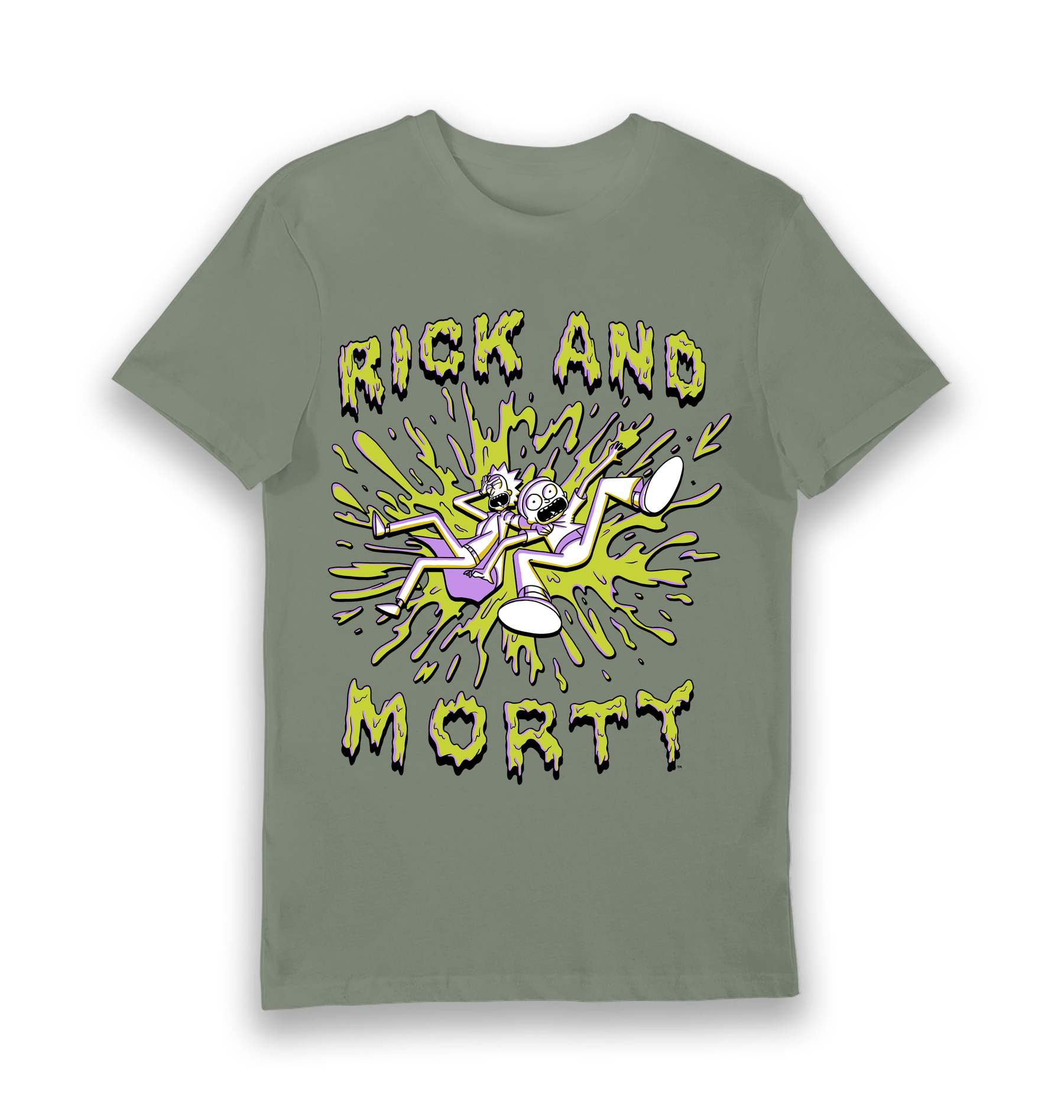 Khaki Printed T-shirt Front