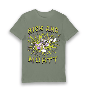 Khaki Printed T-shirt Front