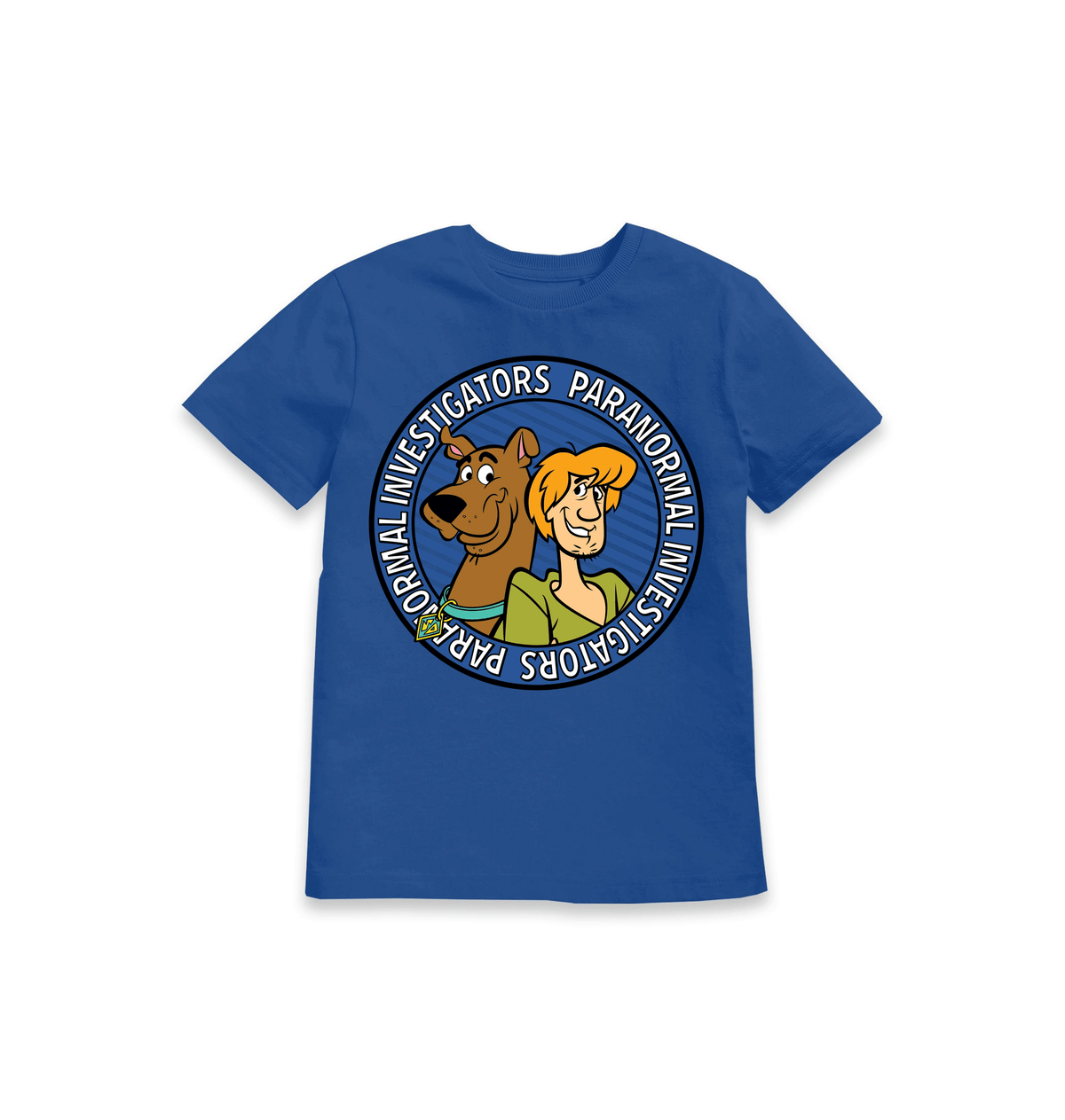 Blue Printed Kids T-Shirt Front