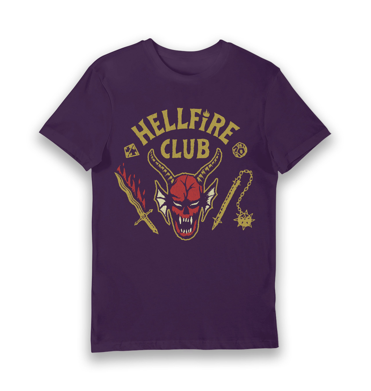 Purple Printed T-shirt Front
