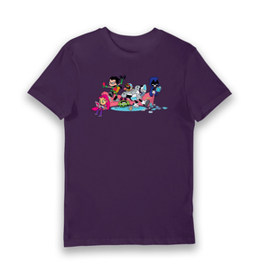 Purple Printed T-shirt Front