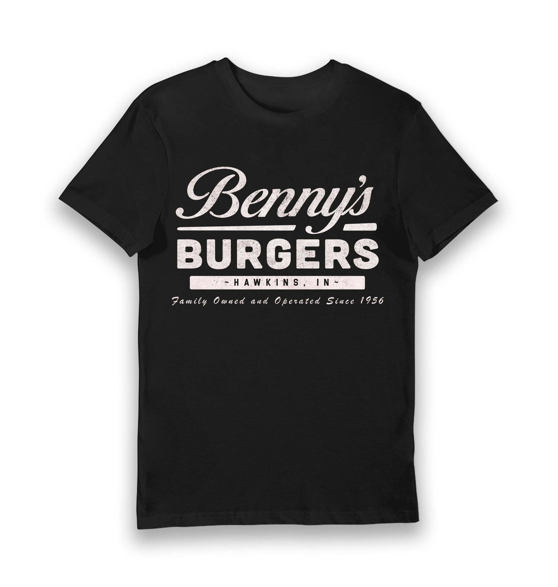 Black Printed T-shirt Front
