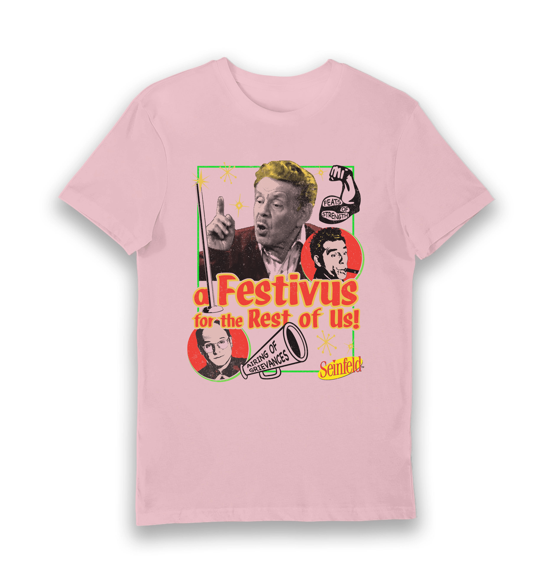 Pink Printed T-shirt Front