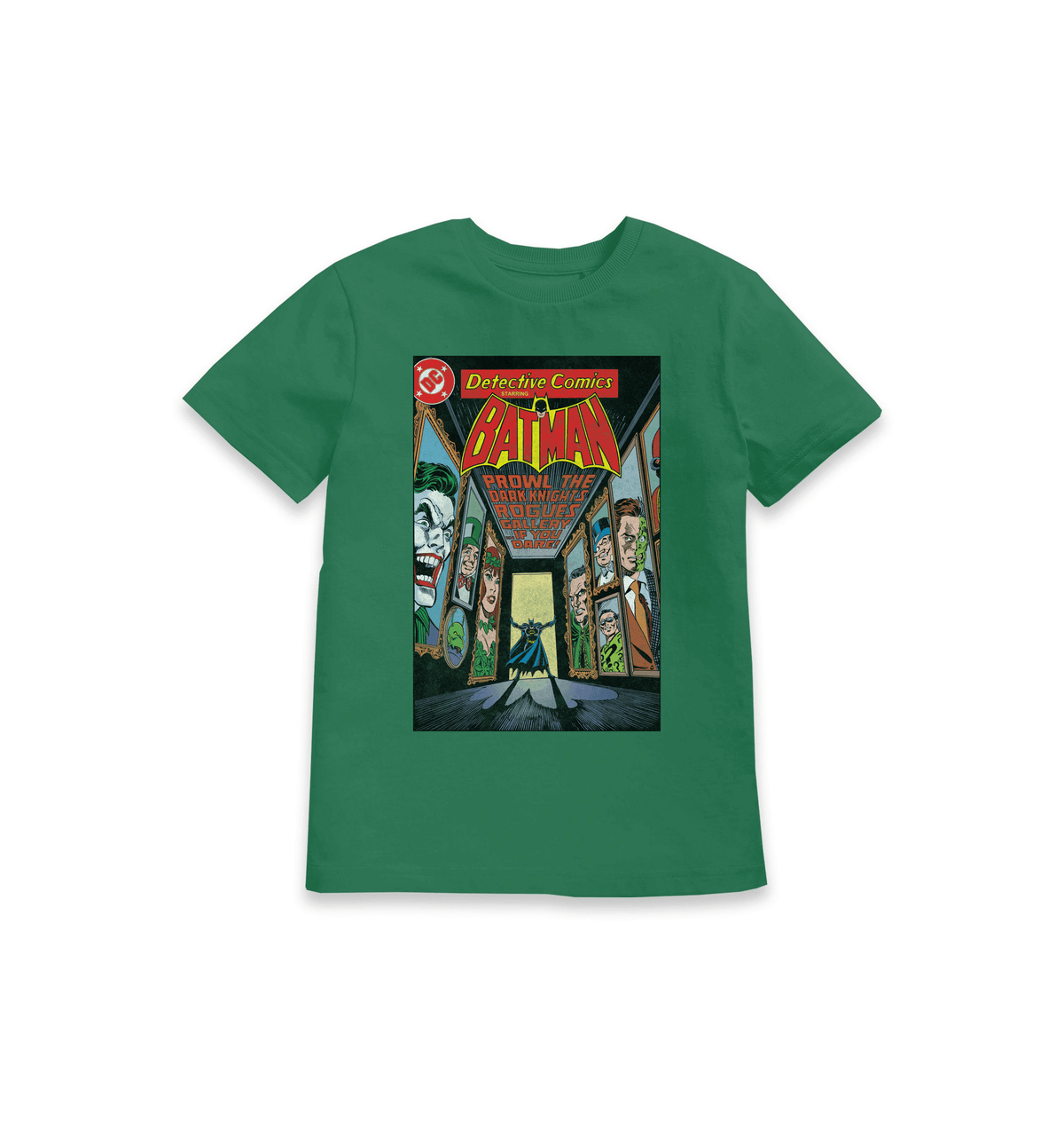 Green Printed Kids T-Shirt Front