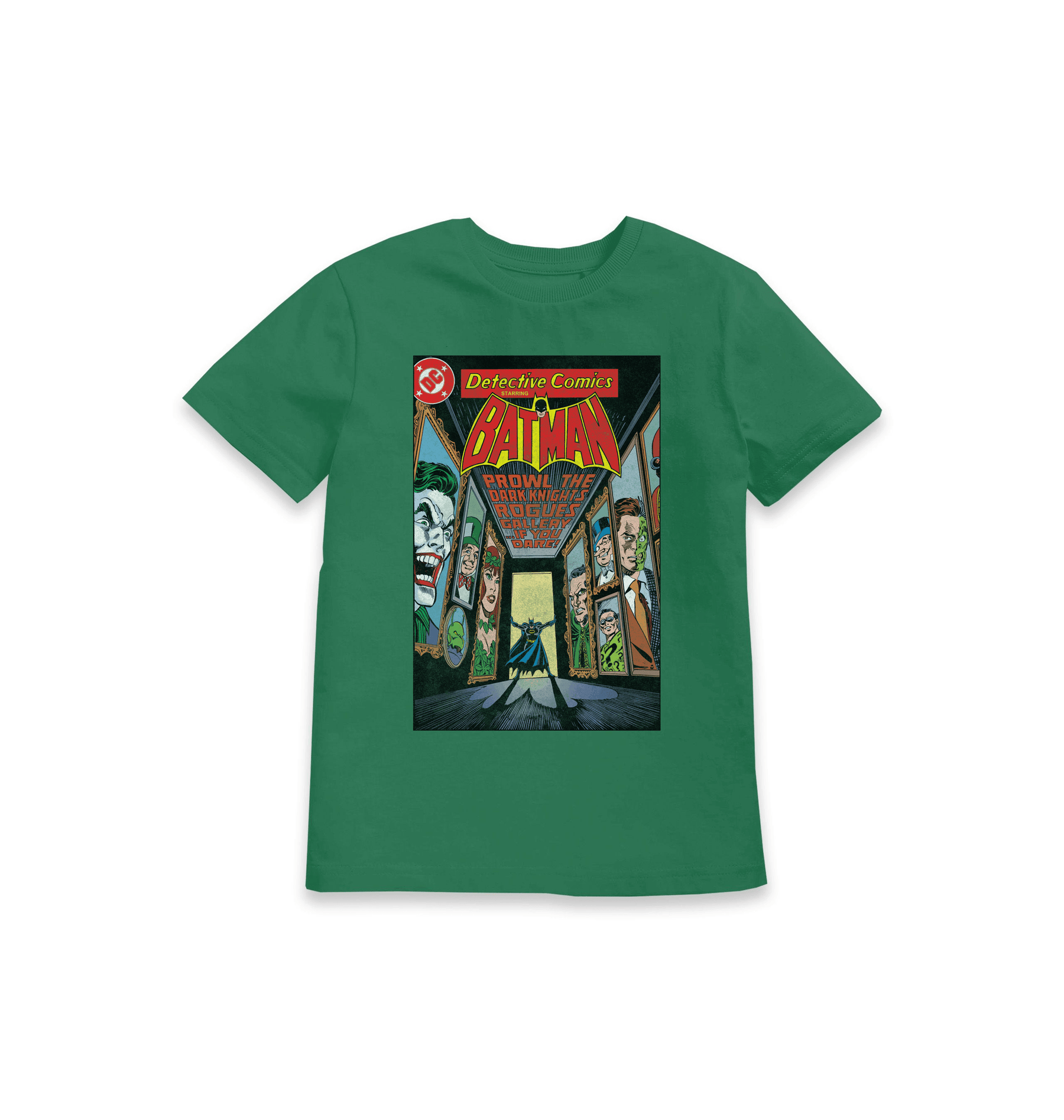 Green Printed Kids T-Shirt Front