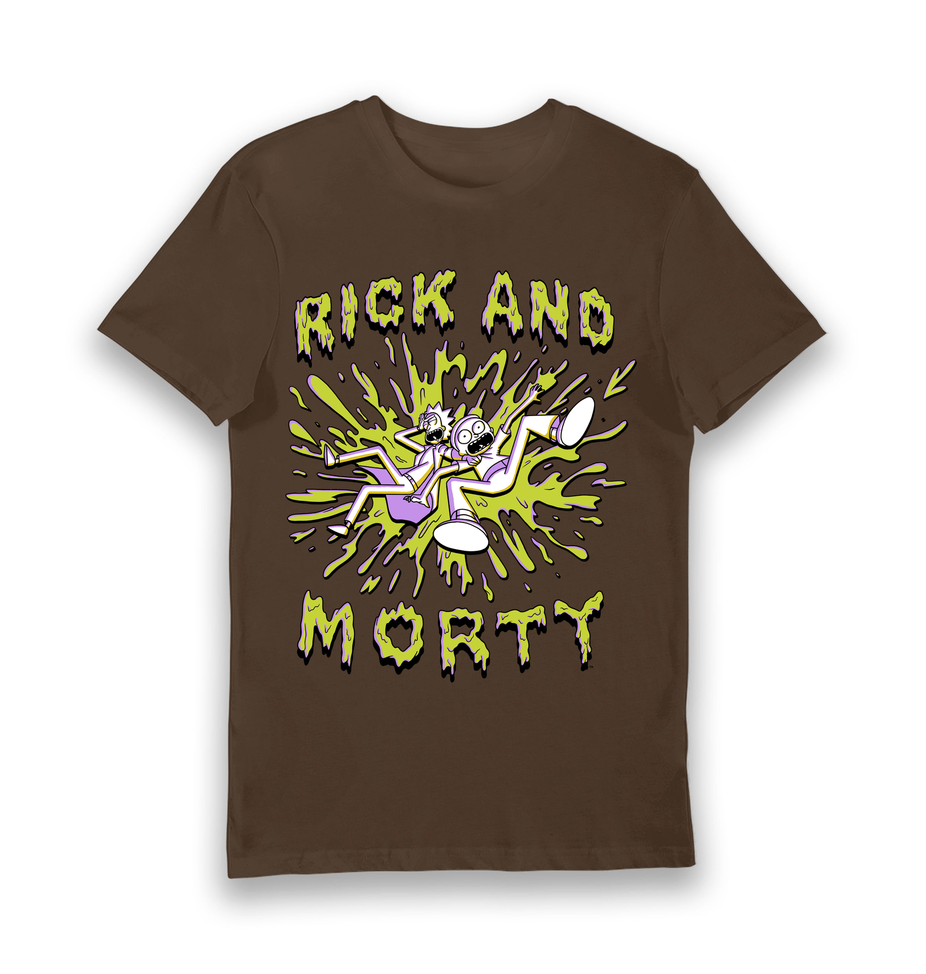 Brown Printed T-shirt Front