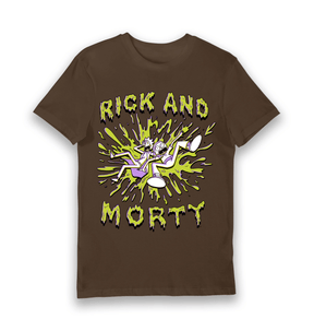 Brown Printed T-shirt Front