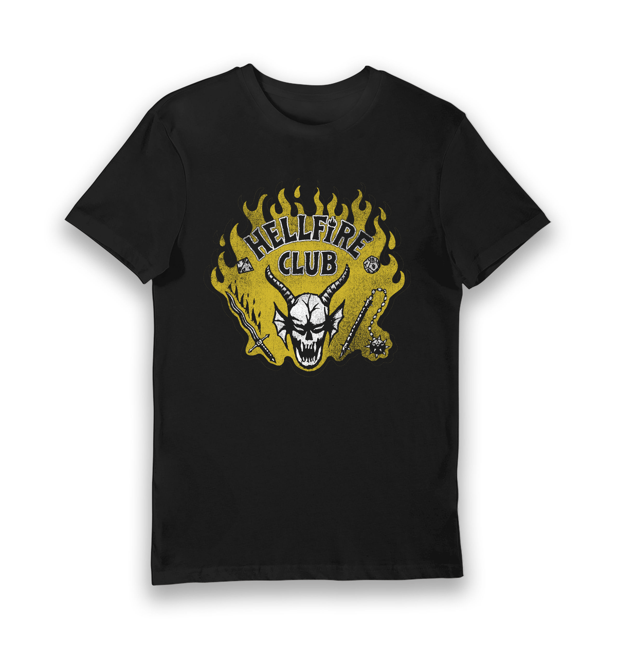 Black Printed T-shirt Front
