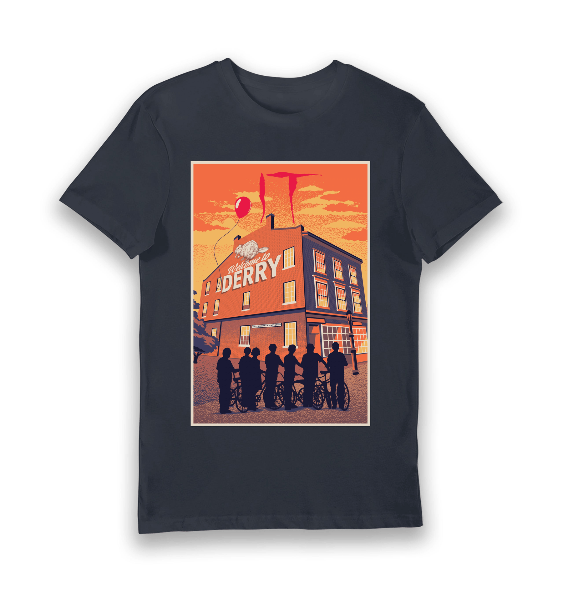 Navy Printed T-shirt Front