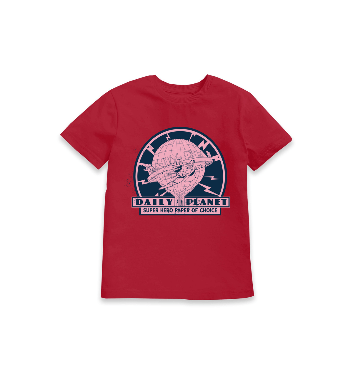 Red Printed Kids T-Shirt Front