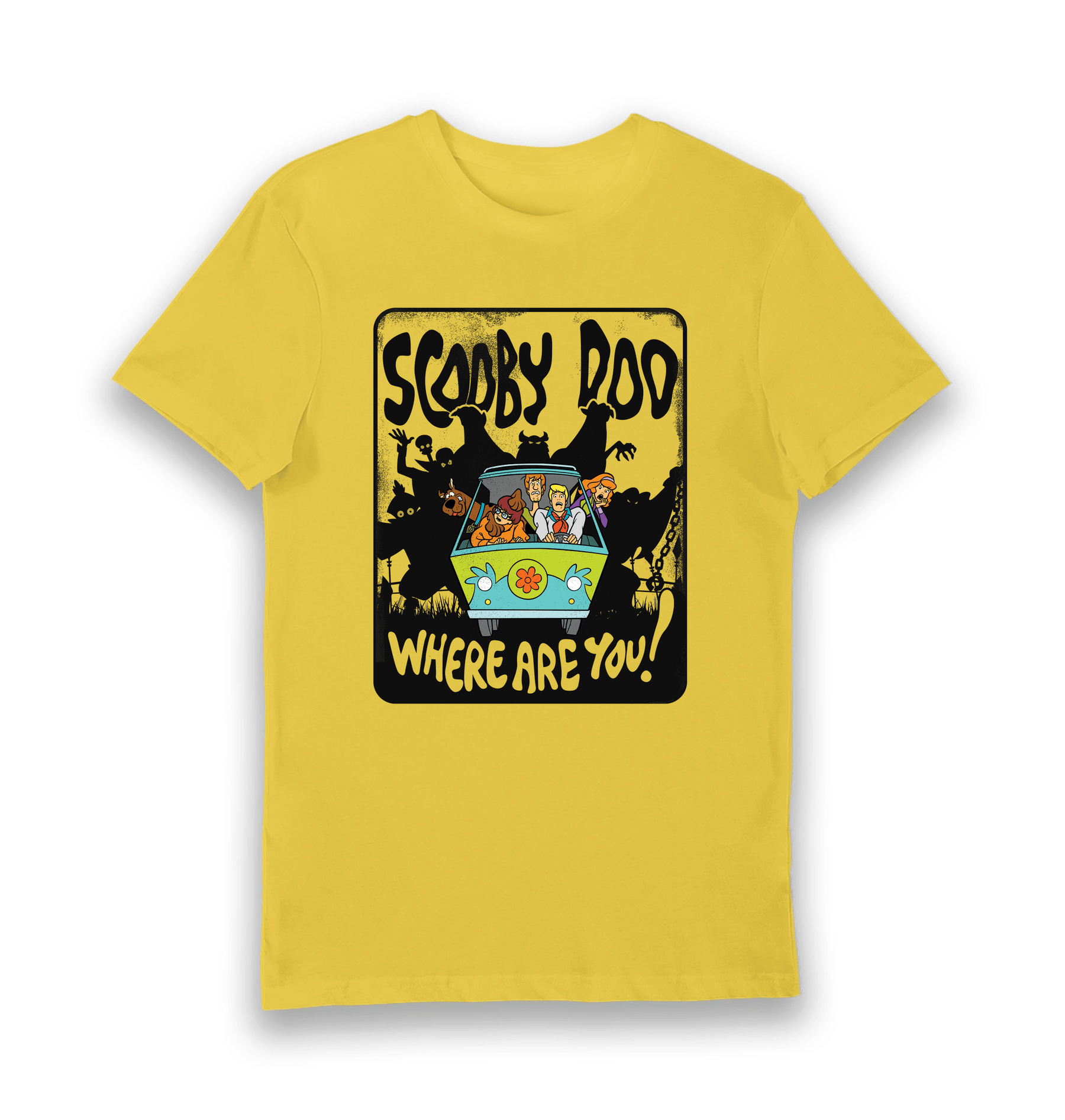 Yellow Printed T-shirt Front