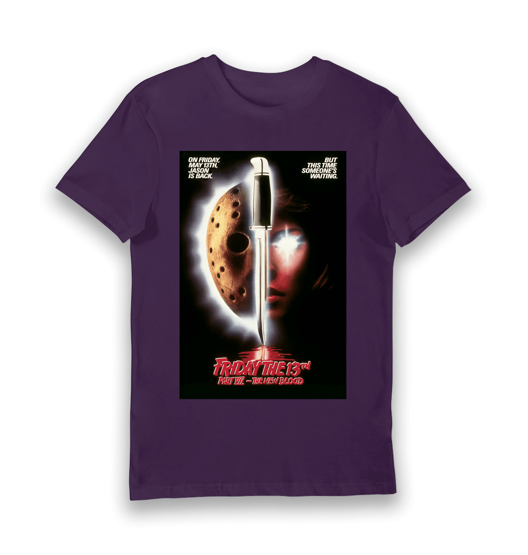 Purple Printed T-shirt Front