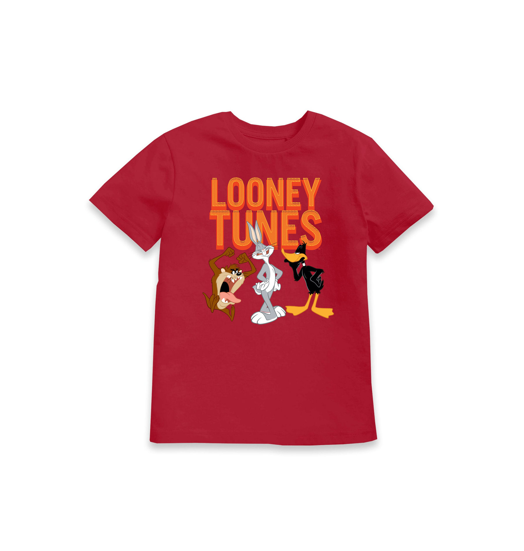 Red Printed Kids T-Shirt Front