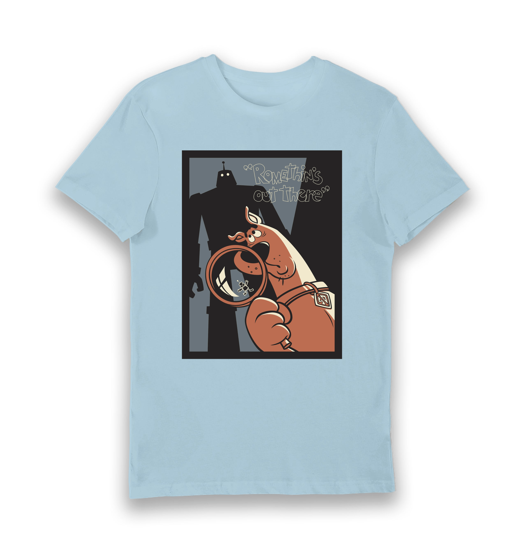 Light Blue Printed T-shirt Front