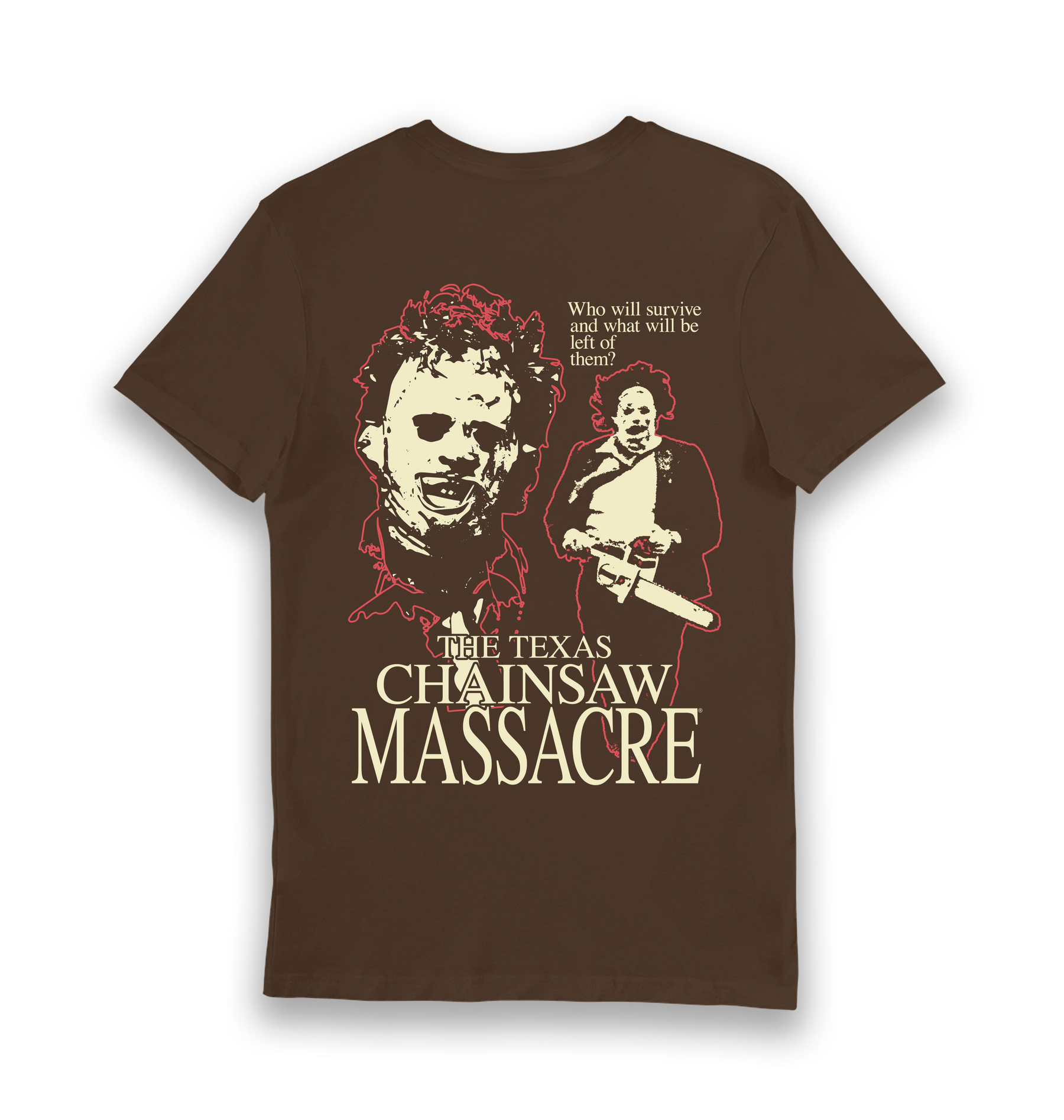 Brown Printed T-shirt Back