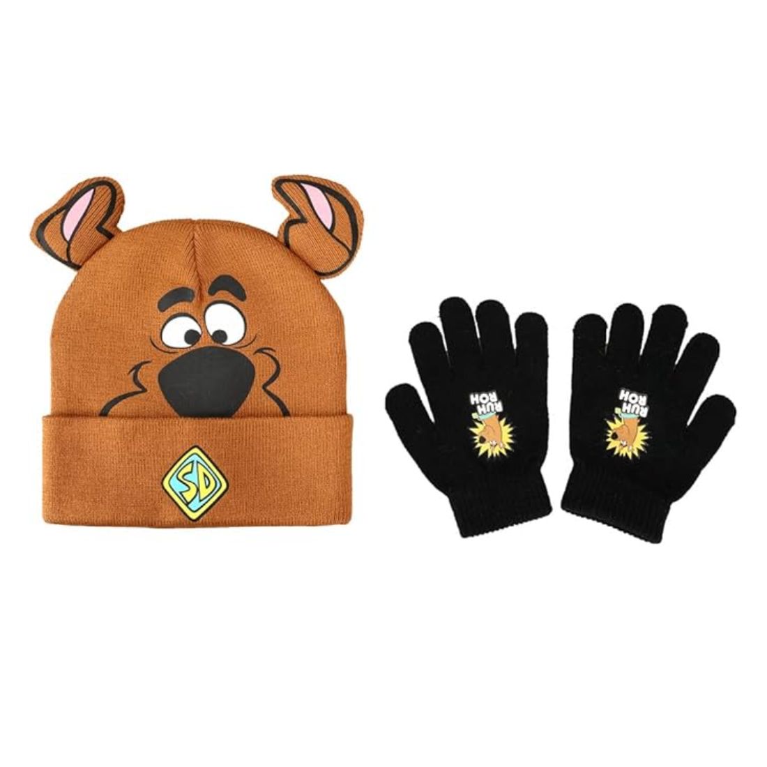 Scooby Doo Beanie and Glove Set with 3D Ears