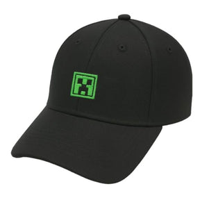 Bioworld Minecraft Creeper Adjustable Snapback Baseball Cap – Official Merchandise Gaming Hat for Kids Adults Teens - Great Gift Idea Black