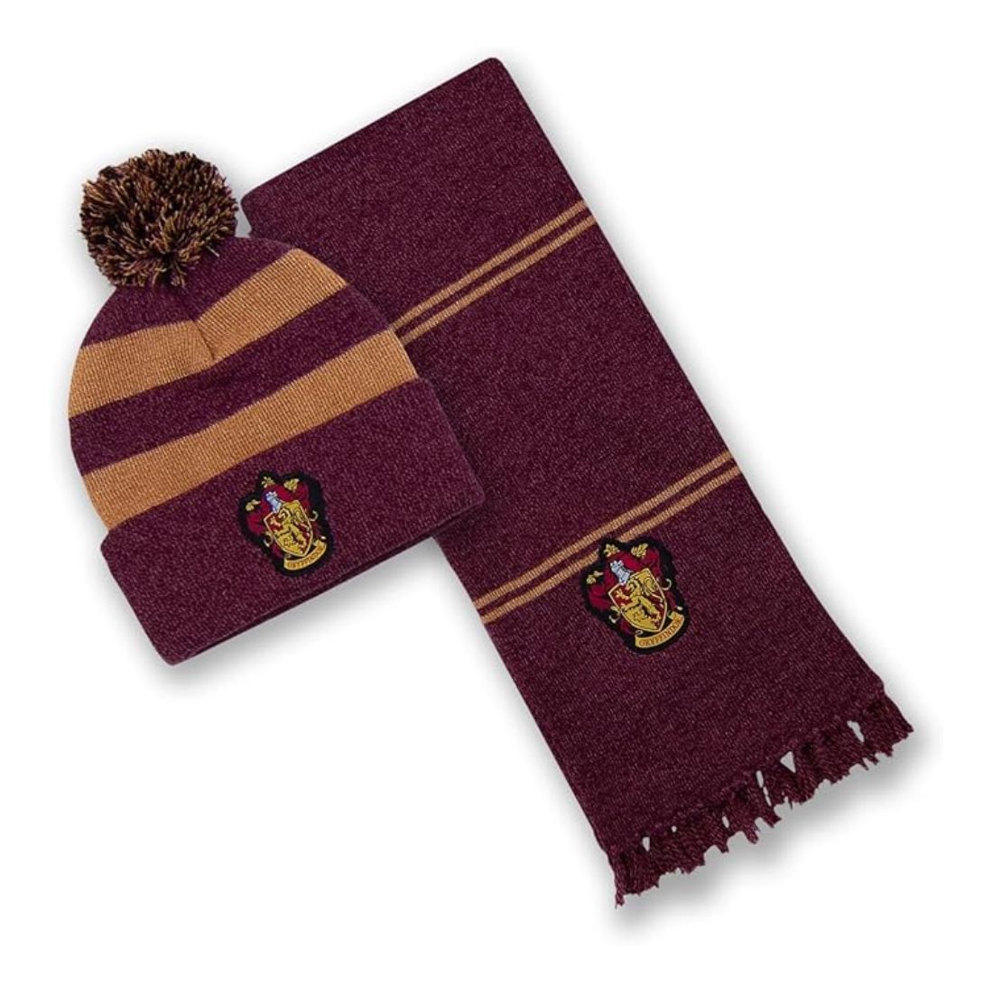 Harry Potter Gryffindor Adults Hat and Scarf Winter Set