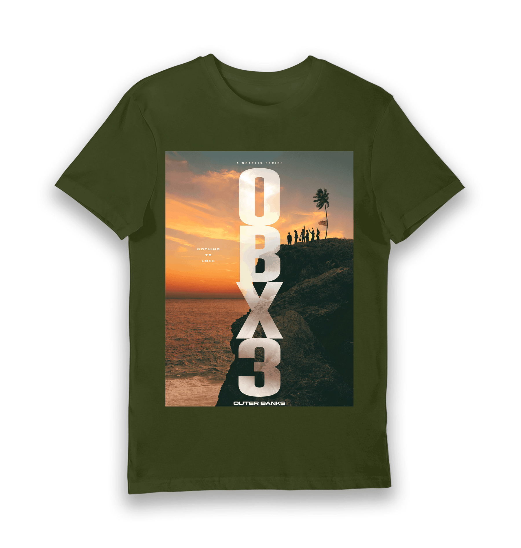 Forest Green Printed T-shirt Front