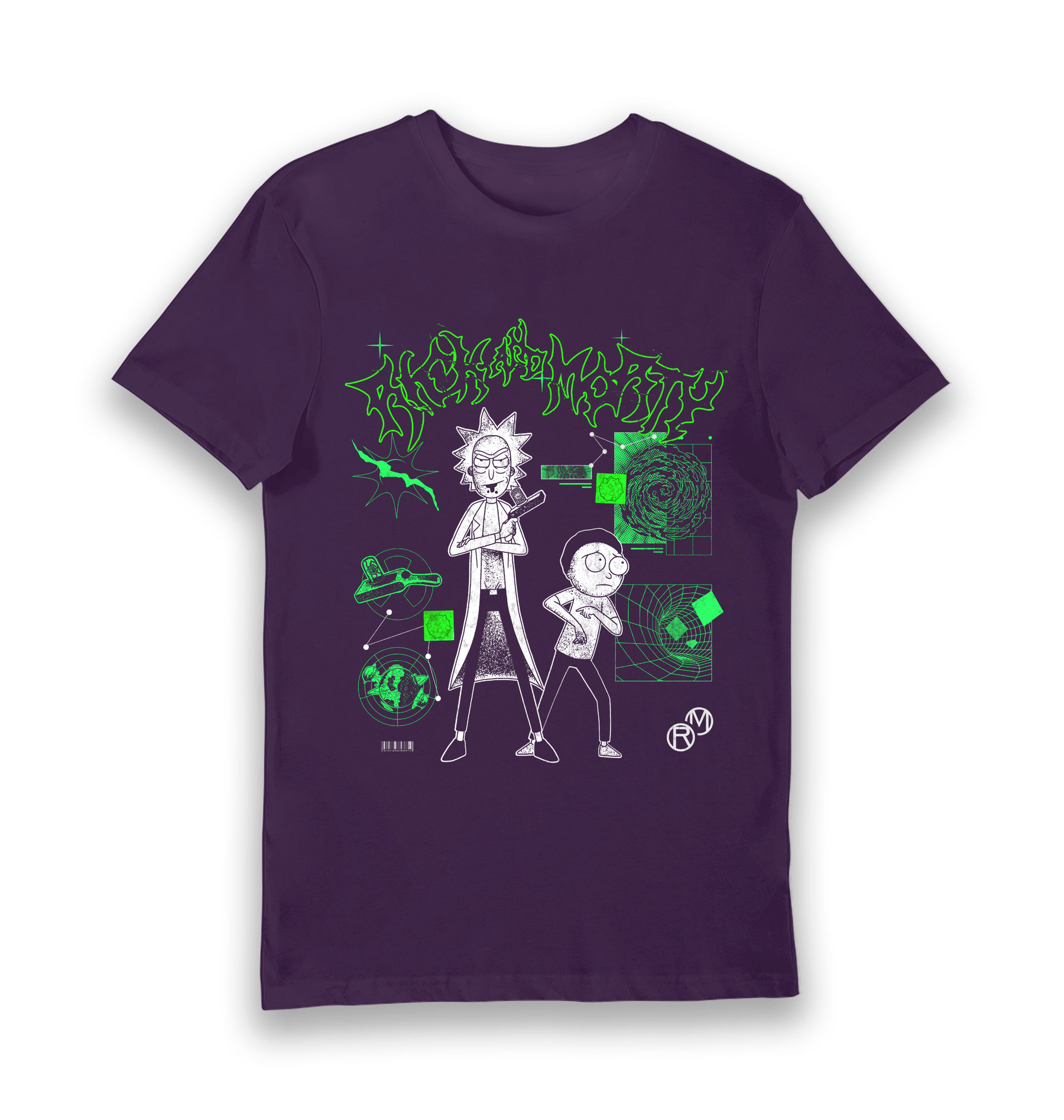 Purple Printed T-shirt Front
