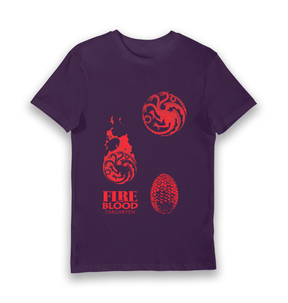 Purple Printed T-shirt Front