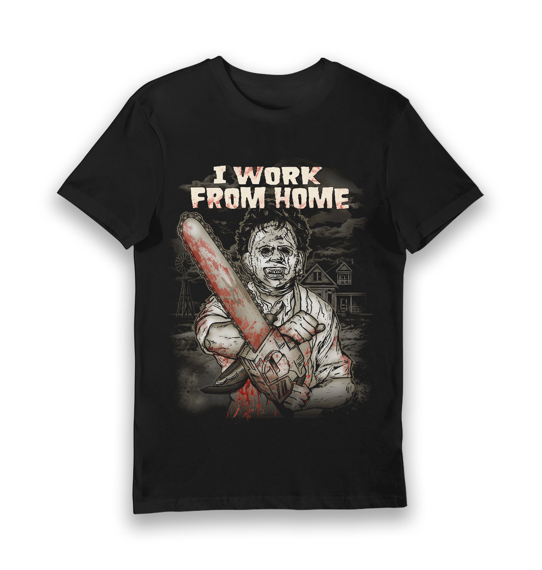 Black Printed T-shirt Front