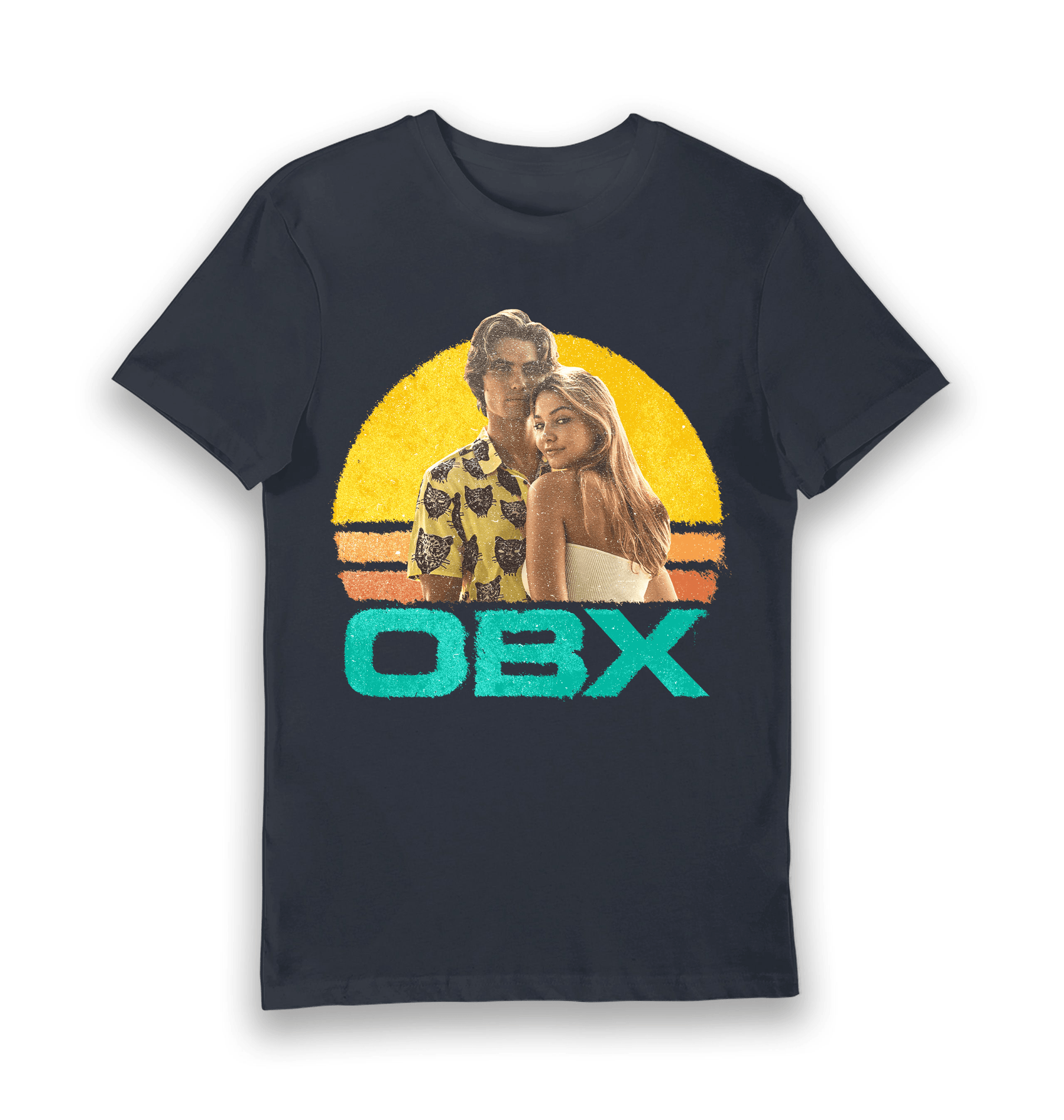 Navy Printed T-shirt Front