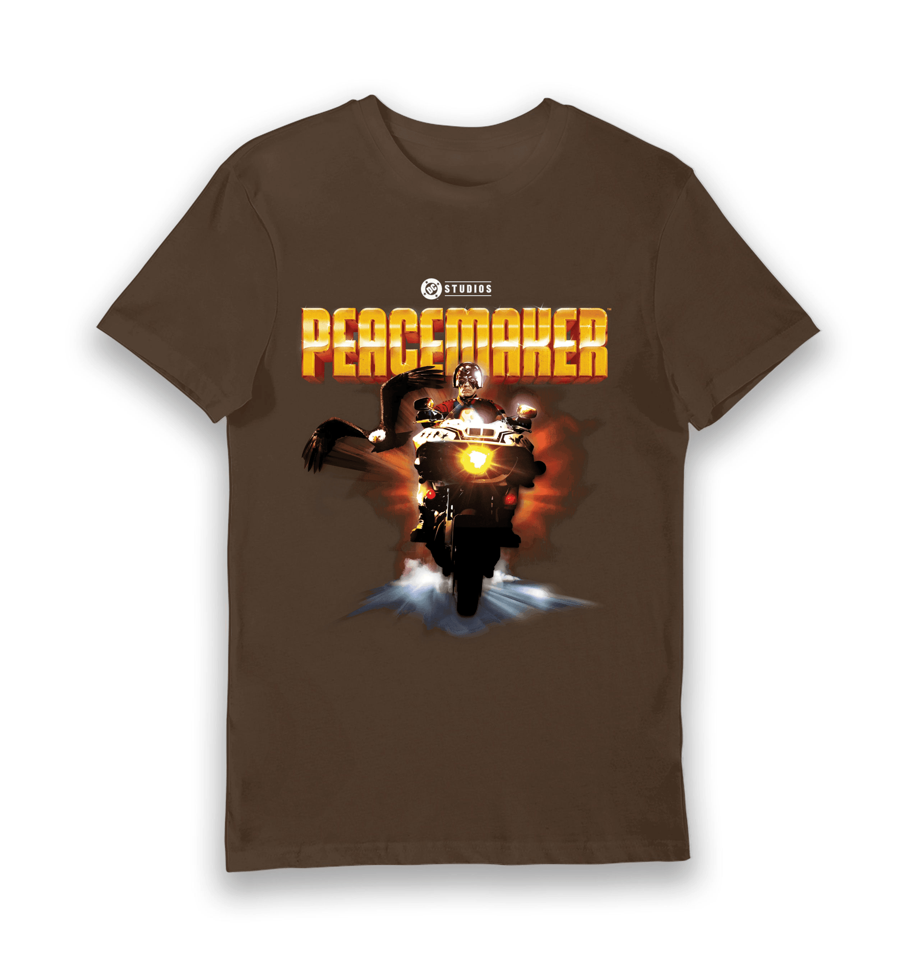 Brown Printed T-shirt Front