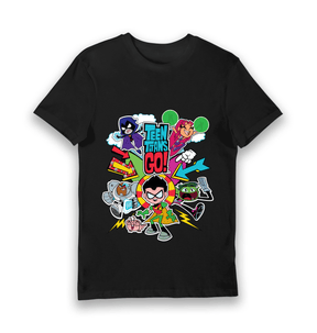 Black Printed T-shirt Front