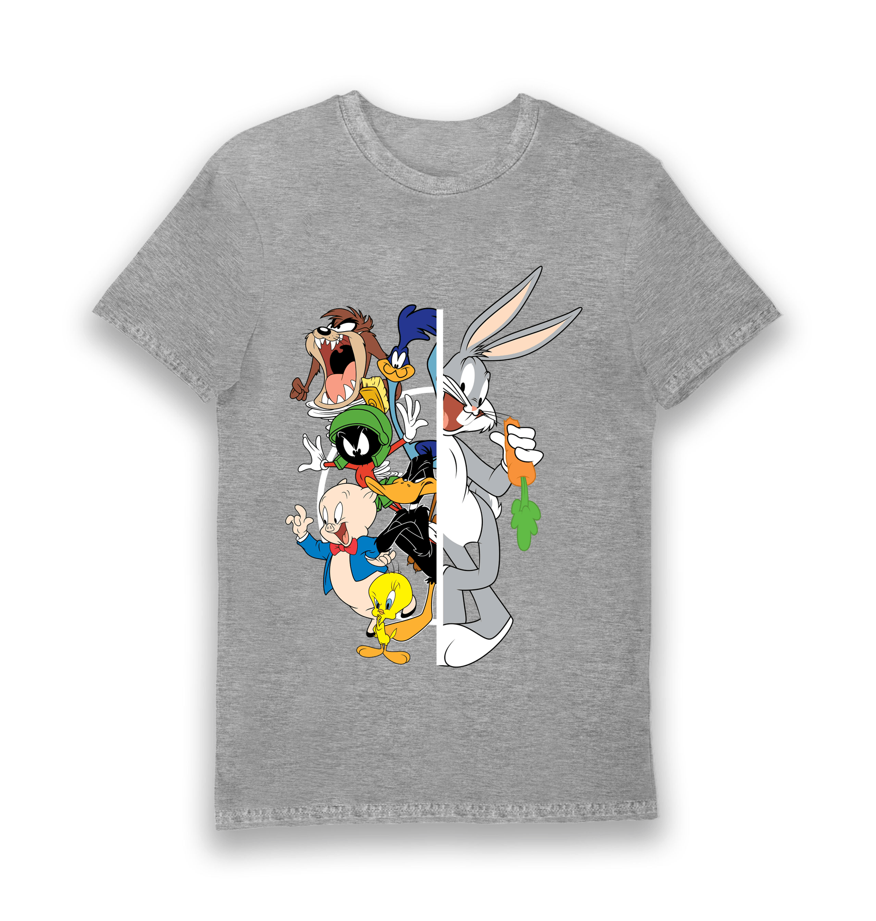 Sports Grey Printed T-shirt Front
