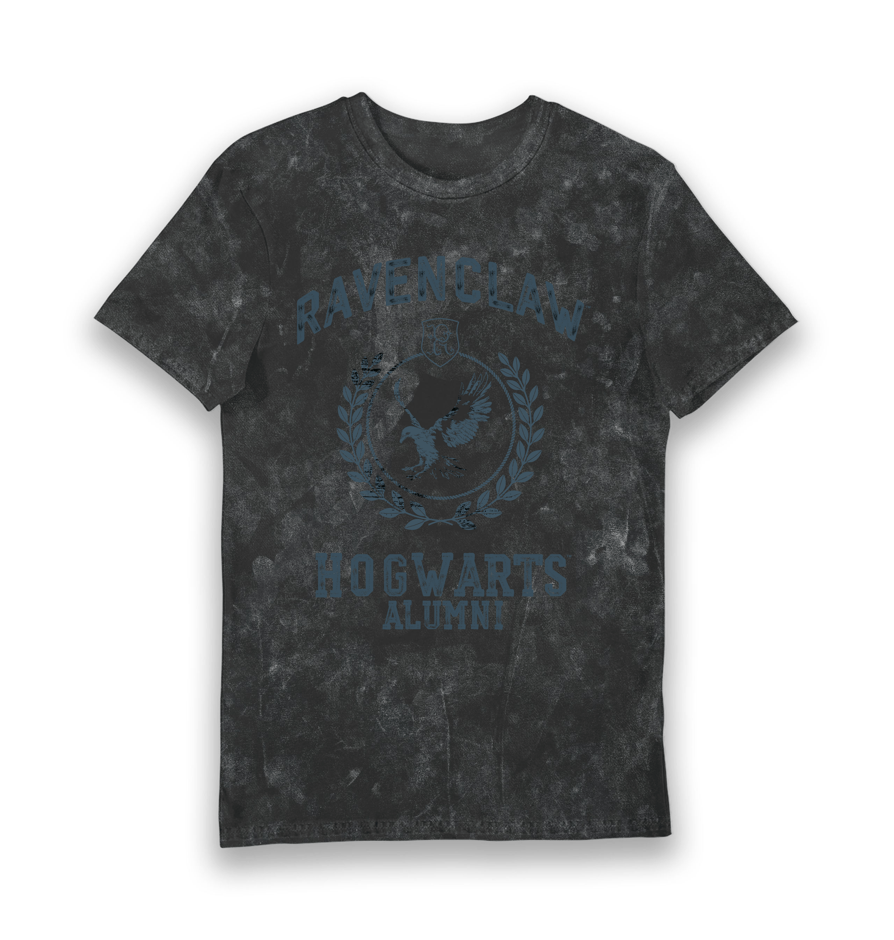 Black Snow Wash Printed T-shirt Front