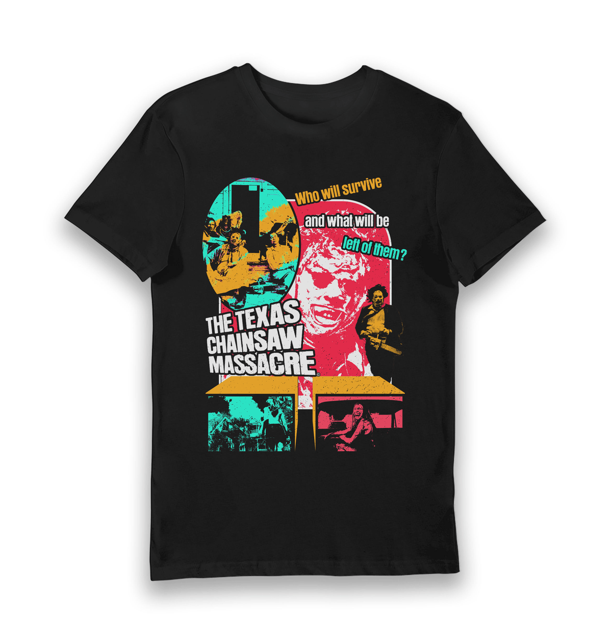 Black Printed T-shirt Front