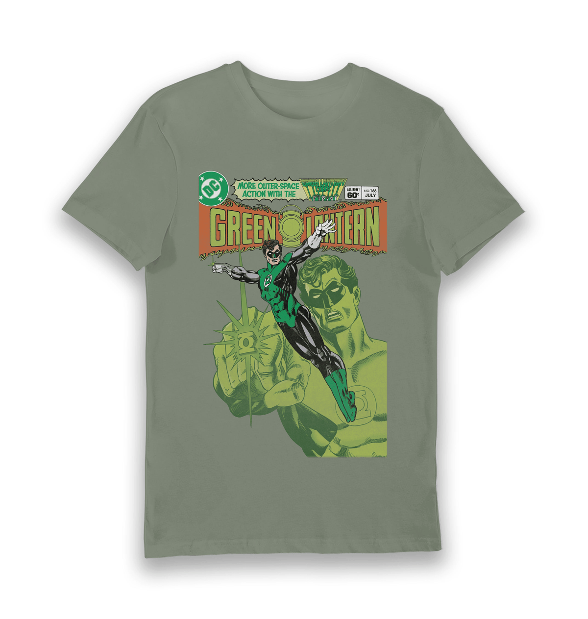 Khaki Printed T-shirt Front