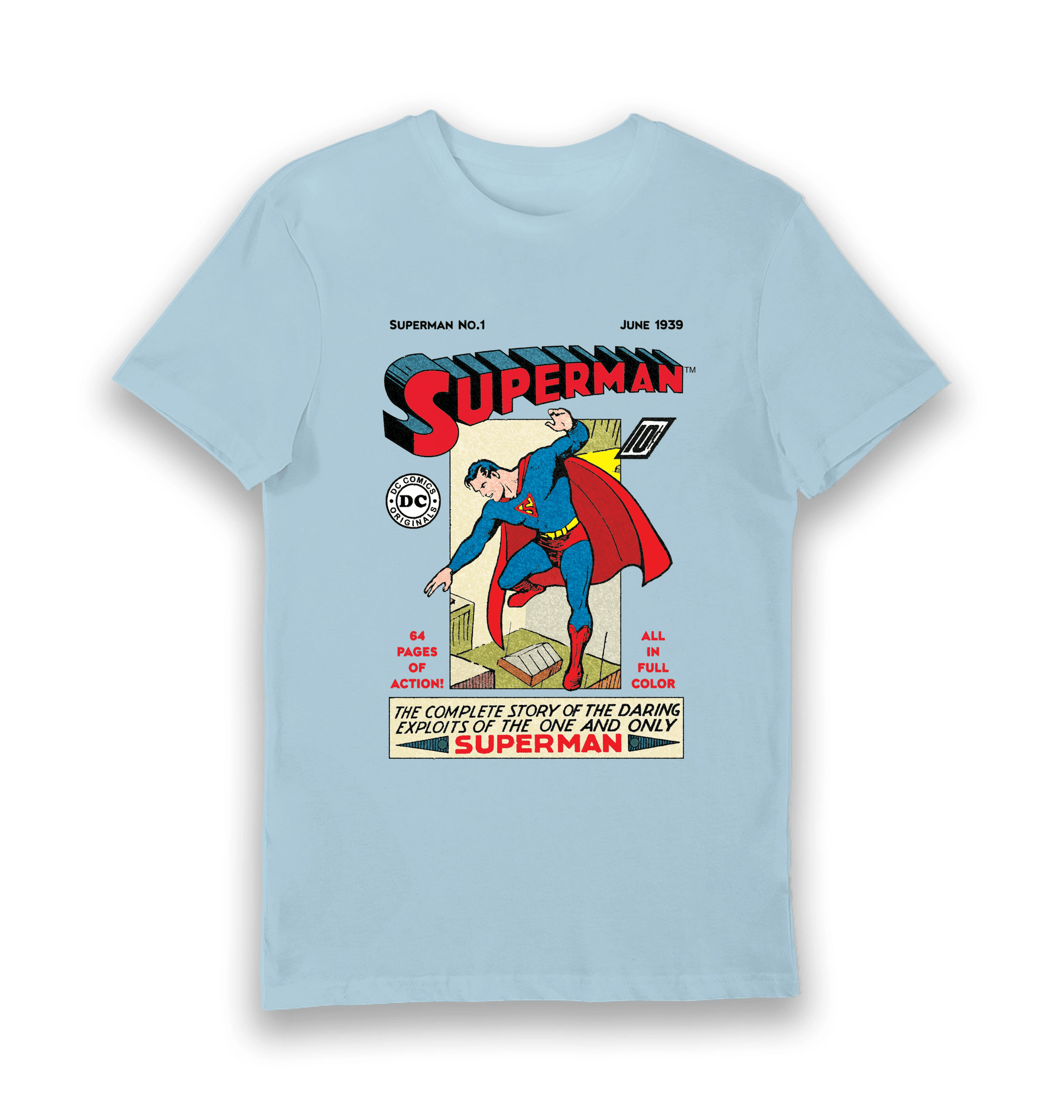 Light Blue Printed T-shirt Front