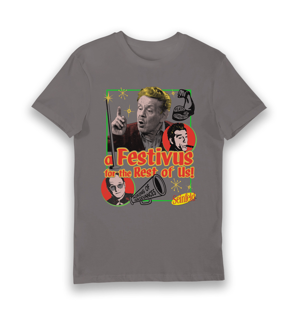 Charcoal Printed T-shirt Front