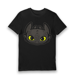 Black Printed T-shirt Front