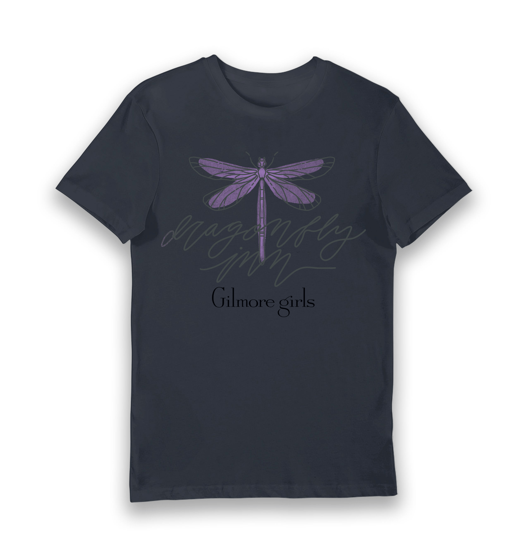 Navy Printed T-shirt Front