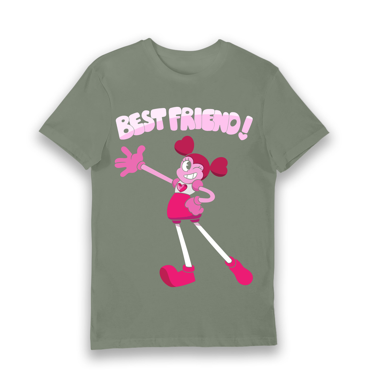Khaki Printed T-shirt Front