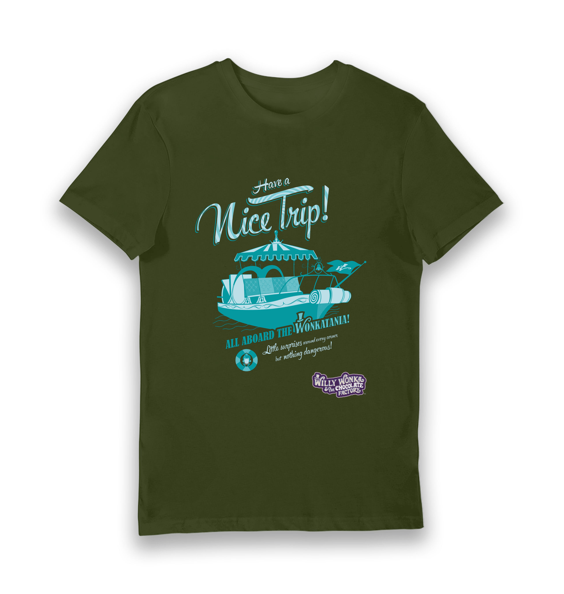 Forest Green Printed T-shirt Front