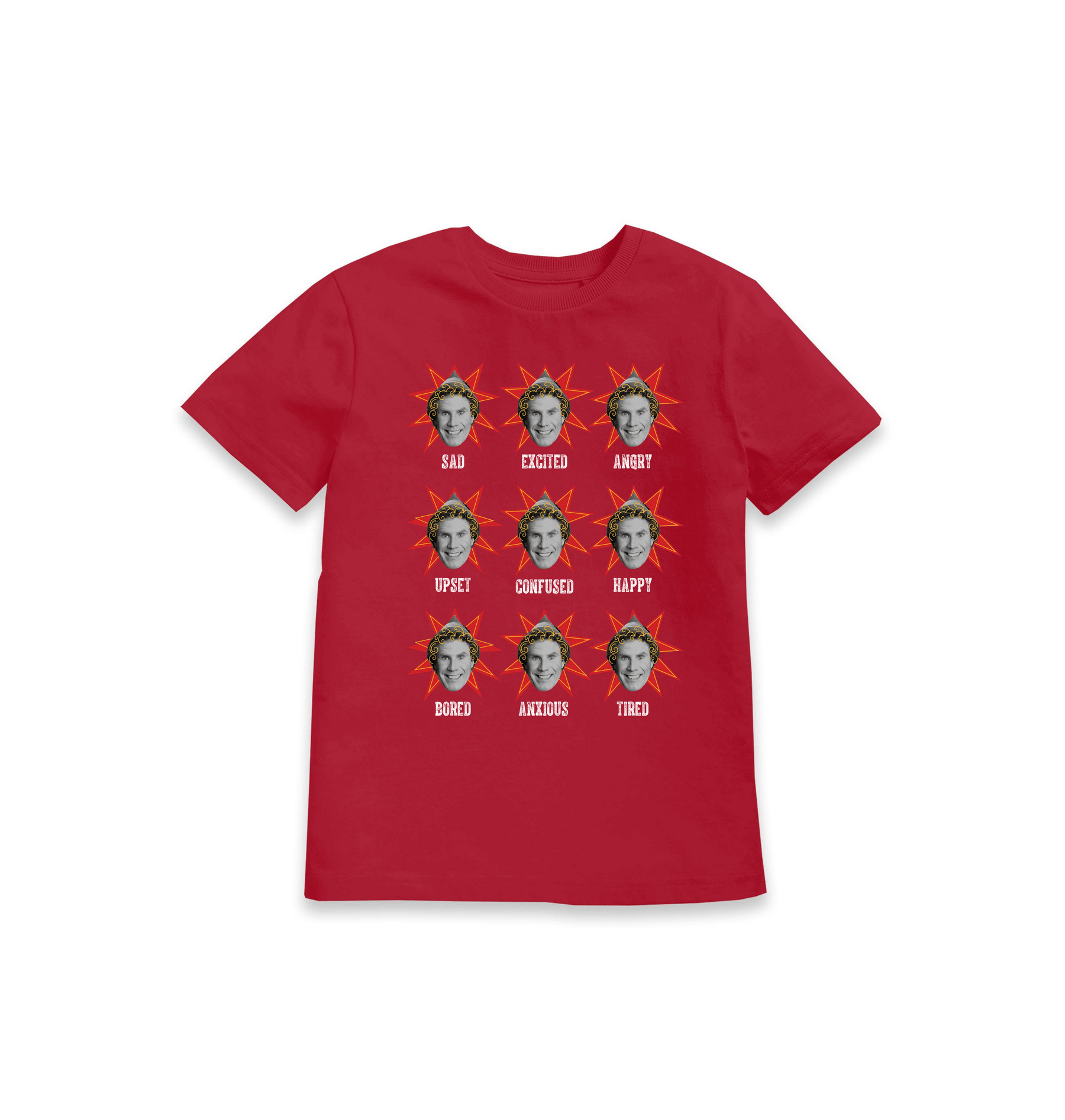 Red Printed Kids T-Shirt Front