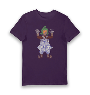 Purple Printed T-shirt Front