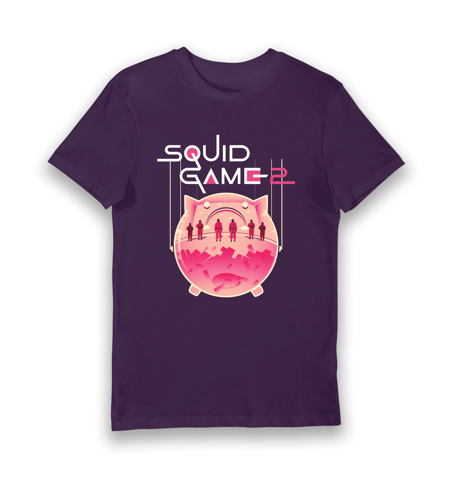 Purple Printed T-shirt Front