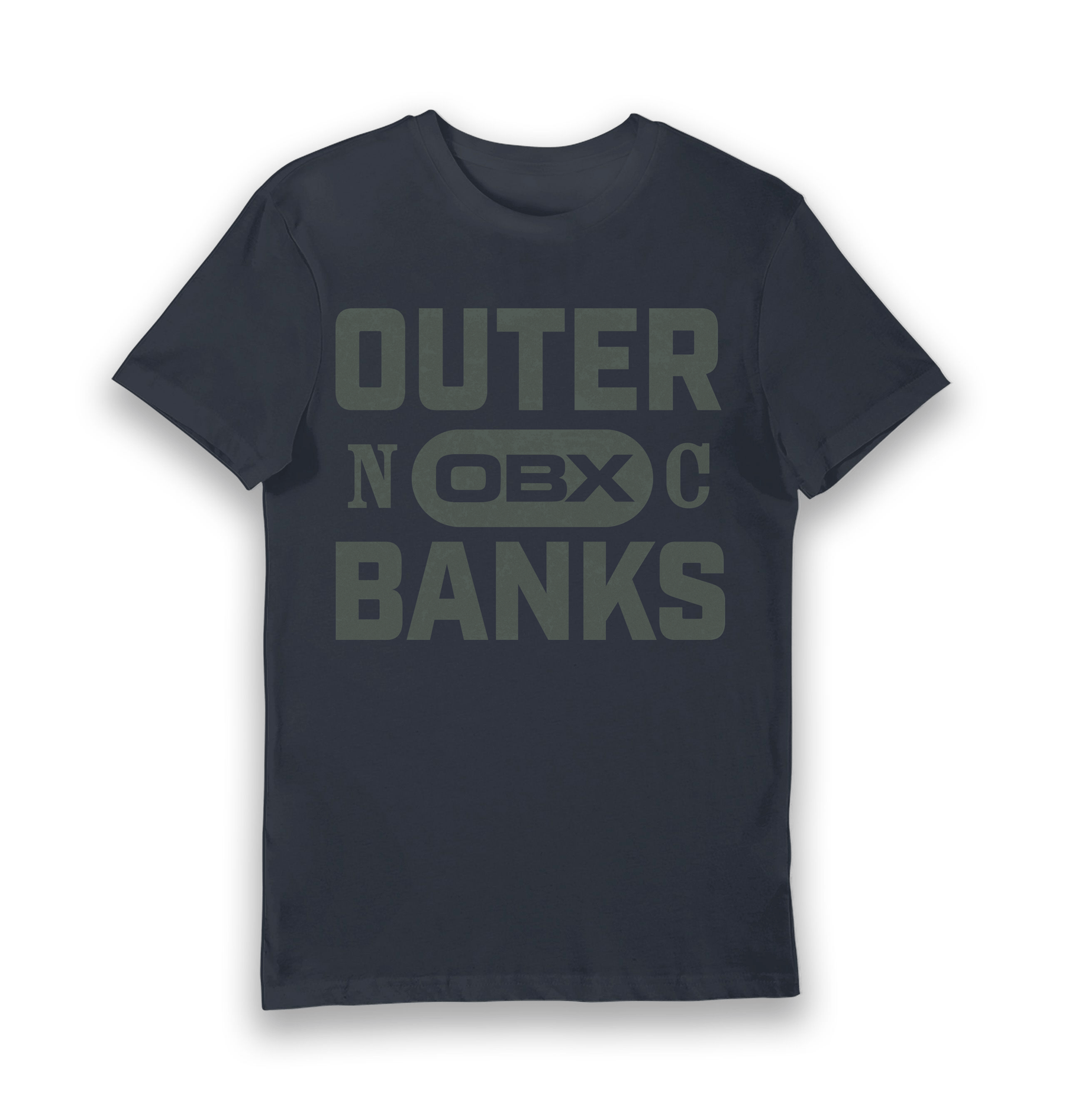 Navy Printed T-shirt Front
