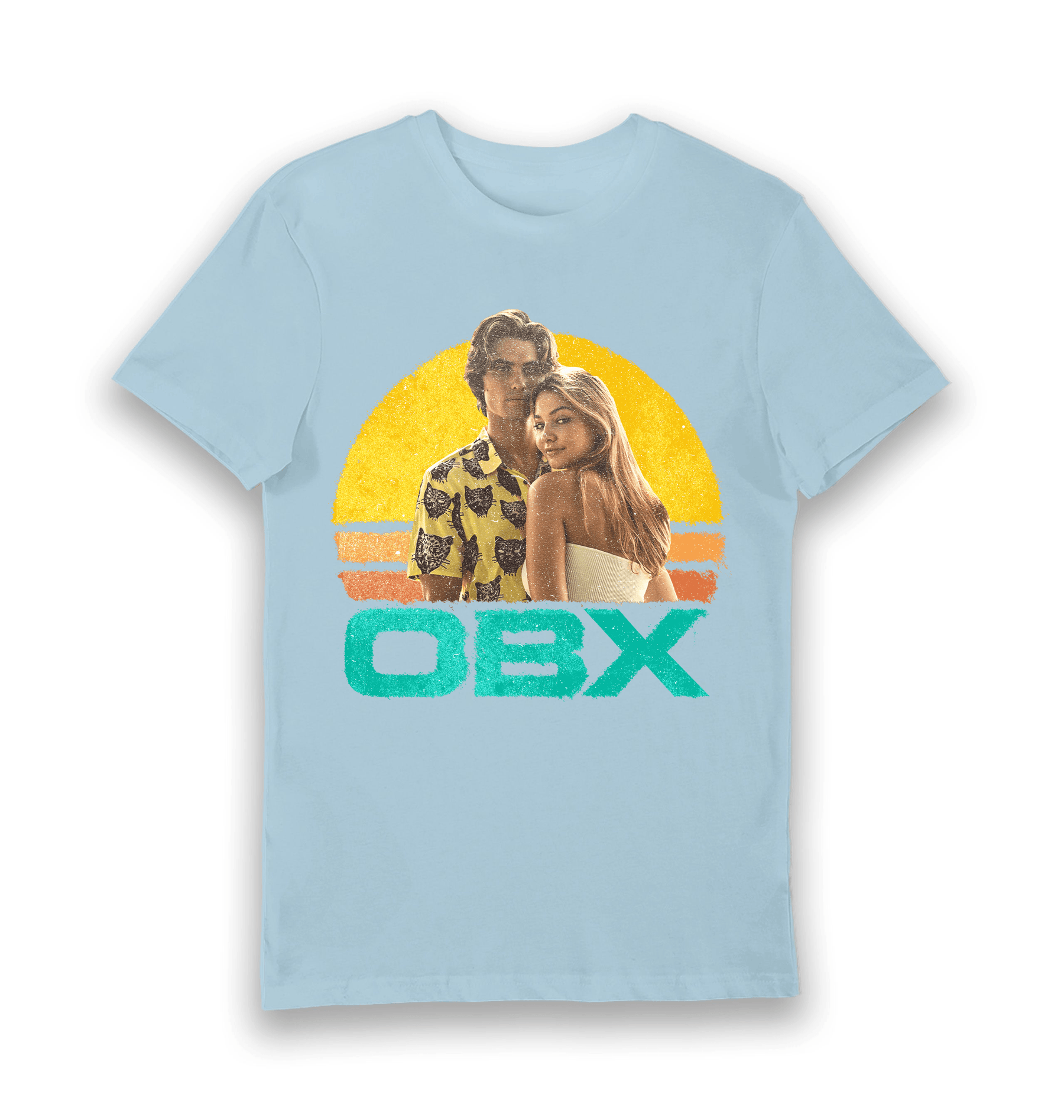 Light Blue Printed T-shirt Front