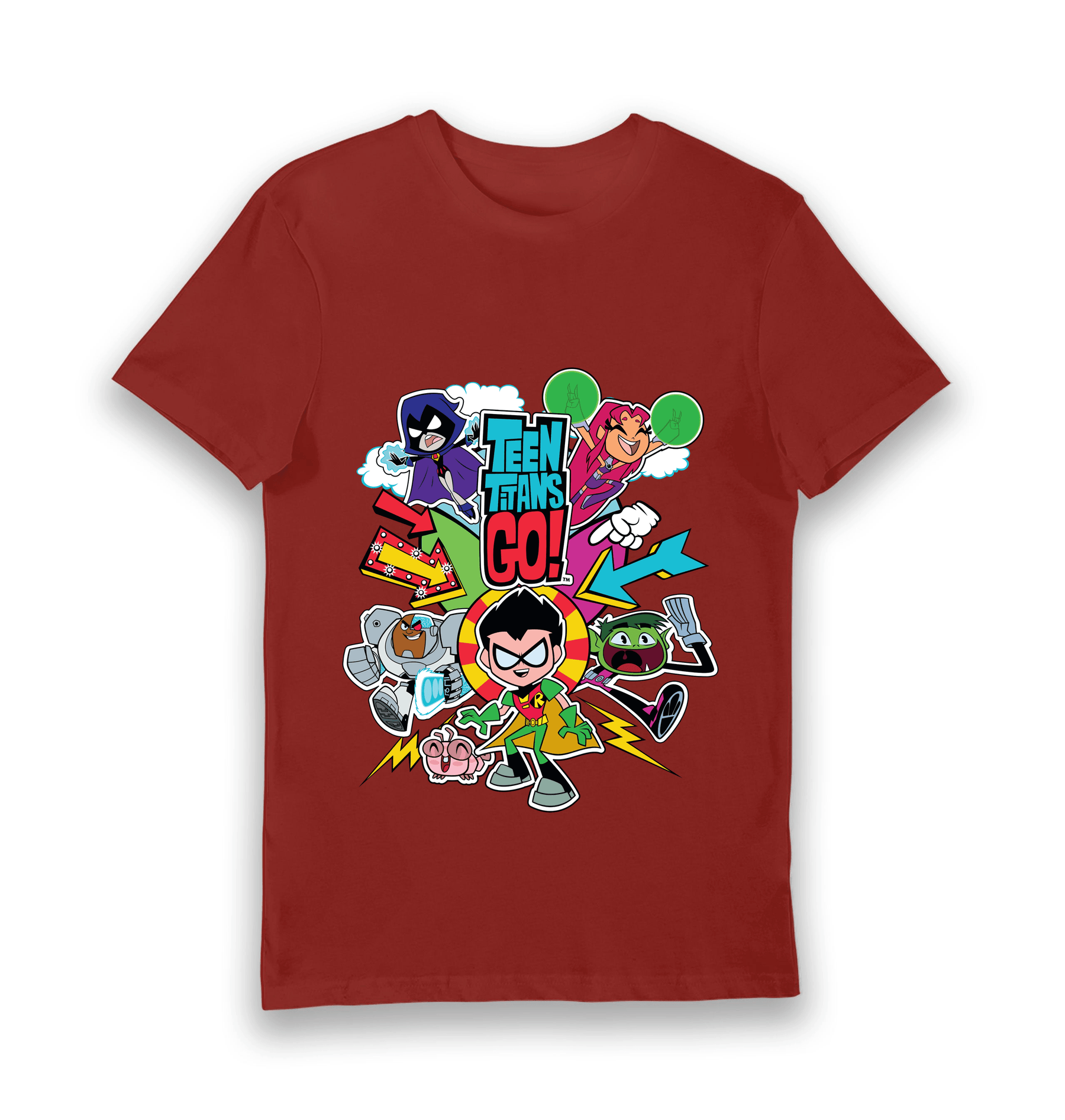 Brick Red Printed T-shirt Front