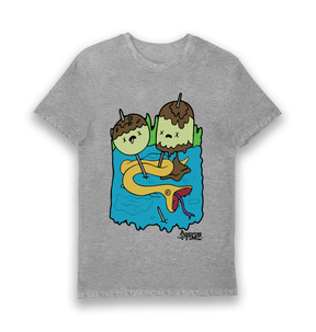 Sports Grey Printed T-shirt Front